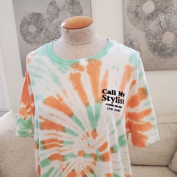Eleven Paris Call My Stylist Tie-Dye T-Shirt sz XXL - Picture 4 of 11